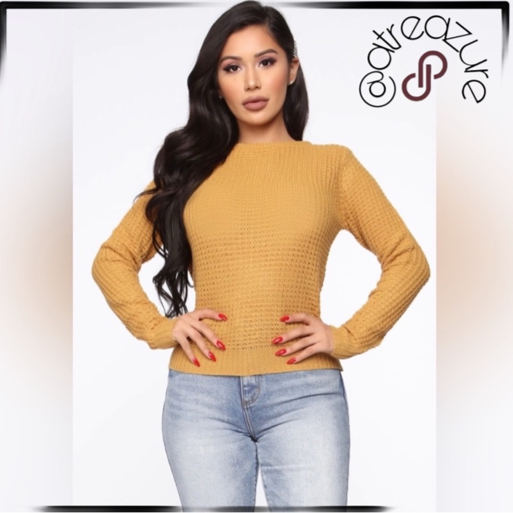 🈹 Ambiance Caged Back Waffle Sweater